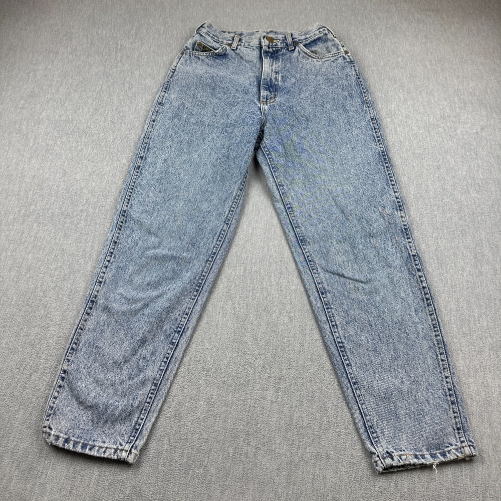 Vintage Lee Jeans Womens 11 M Stone Washed 80S Relaxed High Waisted Made in USA